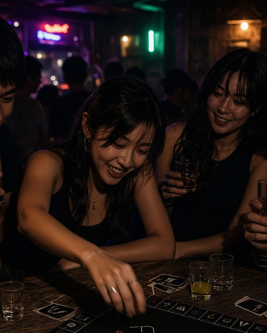 酒吧局：吧台上攤開一副牌